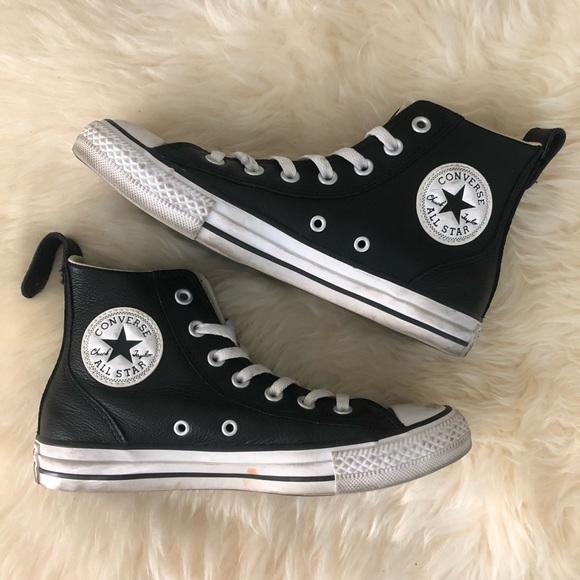 converse leather high tops